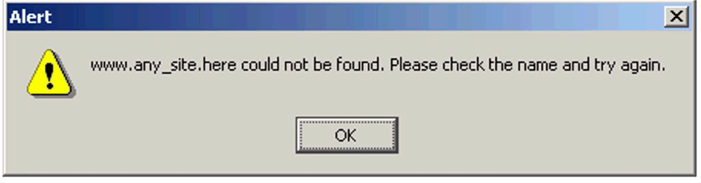 Web Site not found